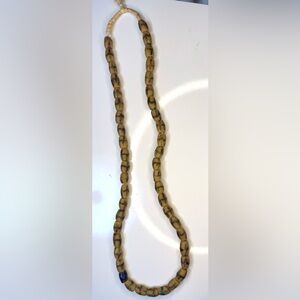 Vintage African Krobo Powder Glass Trade Bead Necklace Ghana 1970s–1990s 📿